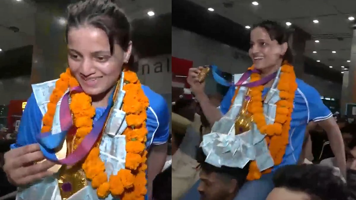 Currency Notes Garland & Loud Cheers! Asmita Dey Gets Royal Welcome After Historic CWG 2026 Gold In Judo | Video
