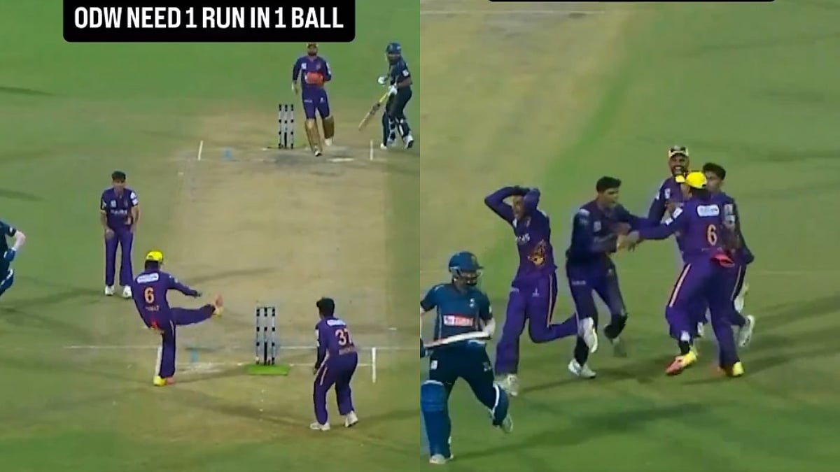 Bizarre Twist! Himmat Singh's Frustration Kick Results In Weird Run Out, Forces First Super Over In DPL 2026 | VIDEO