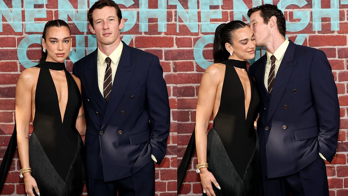 Dua Lipa & Callum Turner Can't Take Their Eyes Off Each Other At First Red Carpet As Husband-Wife In Chic Looks