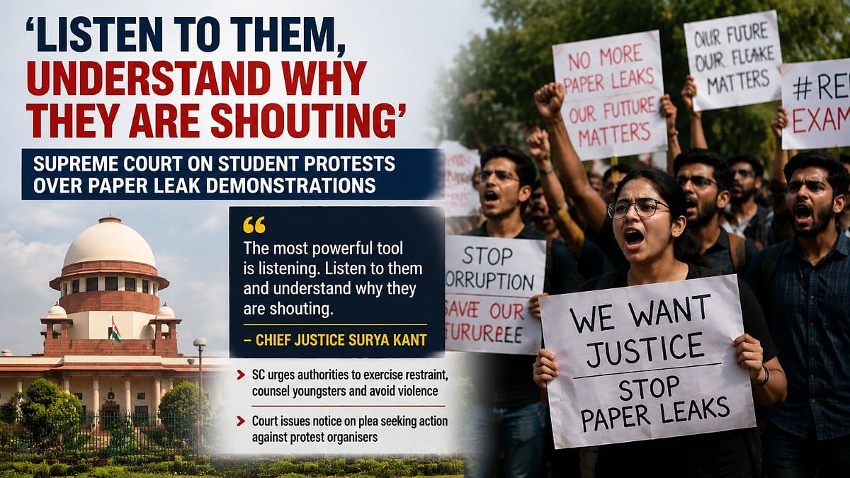 'Listen To Them, Understand Why They Are Shouting': Supreme Court On Student Protests Over Paper Leak Demonstrations