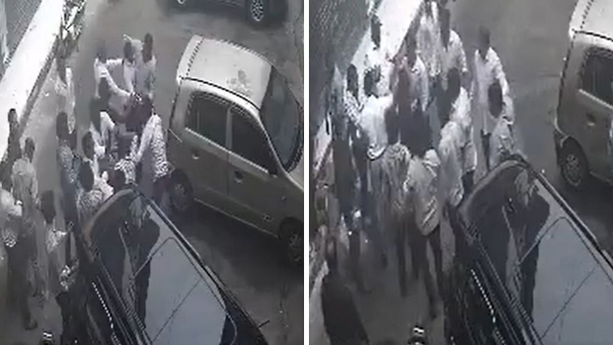 Video: Internal Feud Turns Violent As MNS Workers Clash Outside Party Office In Palghar