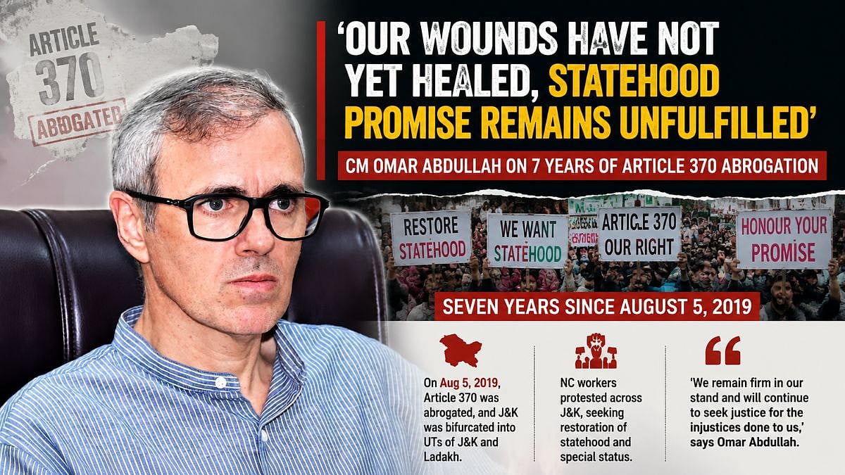 'Our Wounds Have Not Yet Healed, Statehood Promise Remains Unfulfilled': CM Omar Abdullah On 7 Years Of Article 370 Abrogation | VIDEO