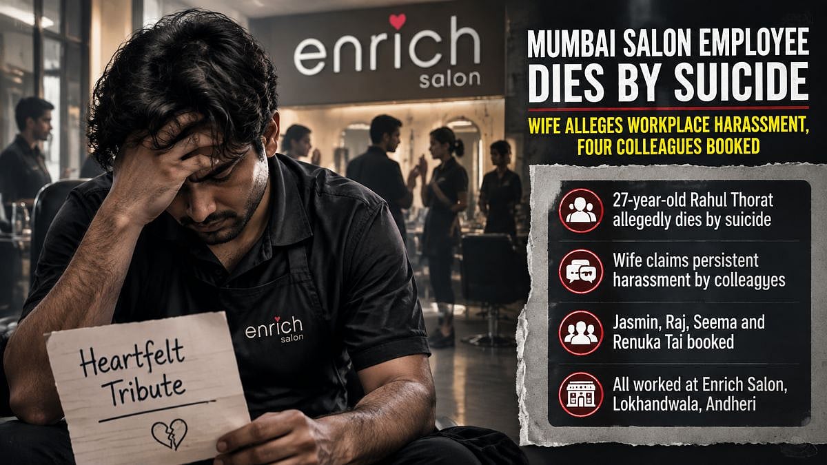 Mumbai Tragedy: 27-Year-Old Salon Employee Dies By Suicide; 4 Colleagues Booked After Wife Alleges Workplace Harassment In Andheri's Lokhandwala