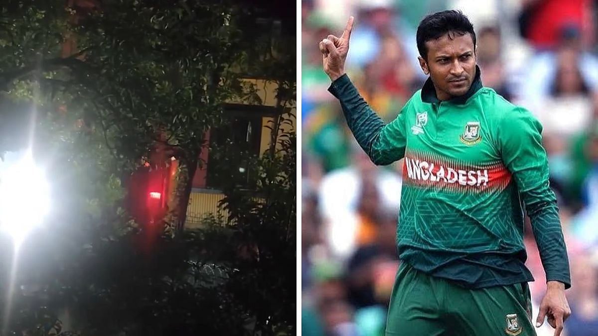 Shakib Al Hasan's Home Vandalised, Petrol Bomb Hurled Hours After Virtual Event With Ousted Bagladesh PM Sheikh Hasina | VIDEO