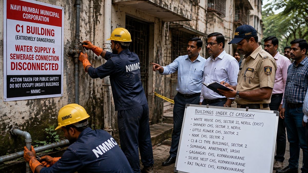 Navi Mumbai: NMMC Disconnects Water, Sewer Connections To C1 Buildings To Prevent Monsoon Mishaps