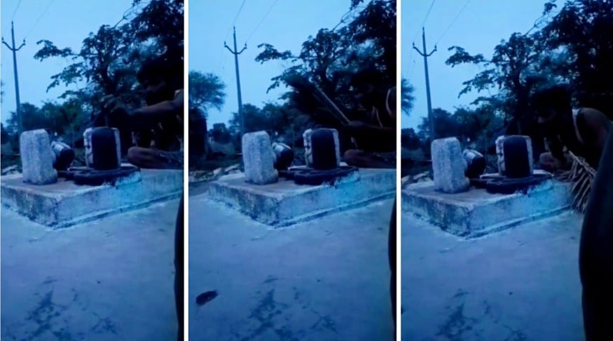 Man Booked After VIRAL VIDEO Shows Him Hurling Abuses At Shivling In MP's Shivpuri | VIDEO
