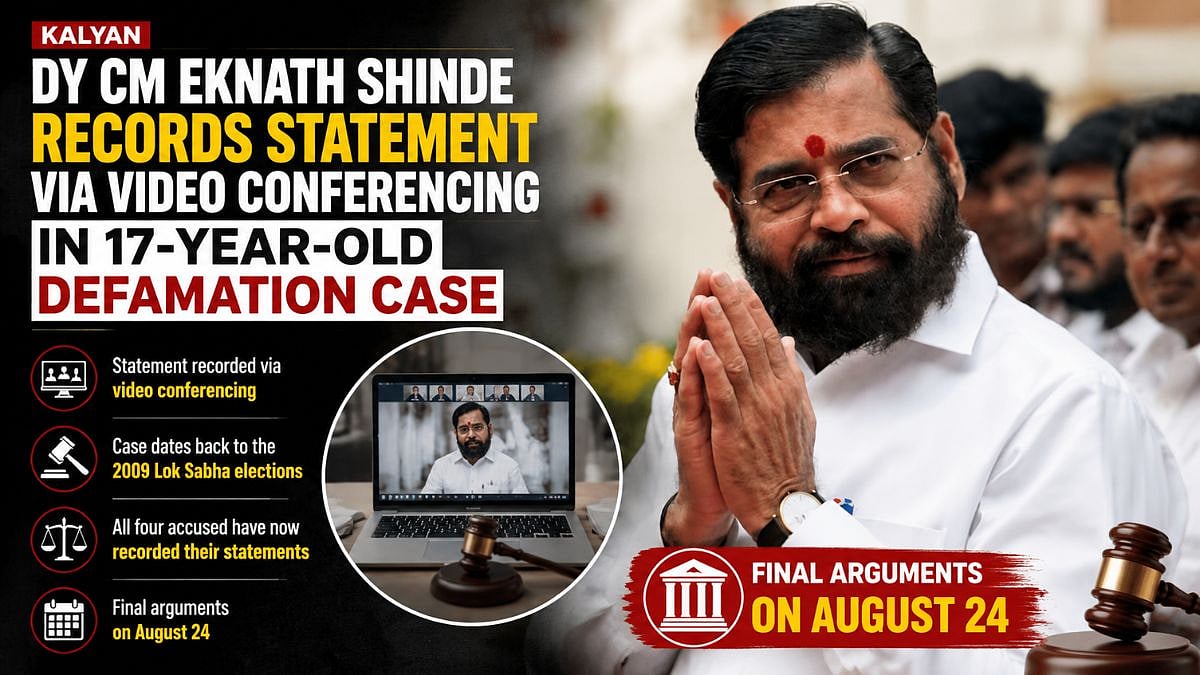 Kalyan: Dy CM Eknath Shinde Records Statement Via Video Conferencing In 17-Year-Old Defamation Case; Final Arguments On August 24