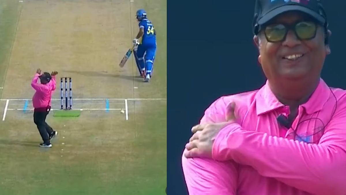 DPL 2026: Umpire Takes Painful Blow On Shoulder From Bullet-Like Shot; His Reaction Leaves Everyone Smiling | Video