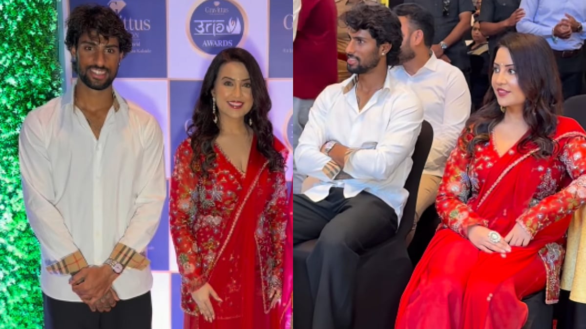 Tilak Varma Dons ₹29.5 Lakh Rolex At Pune Award Show; Amruta Fadnavis Stuns In Striking Red Traditional Ensemble | WATCH