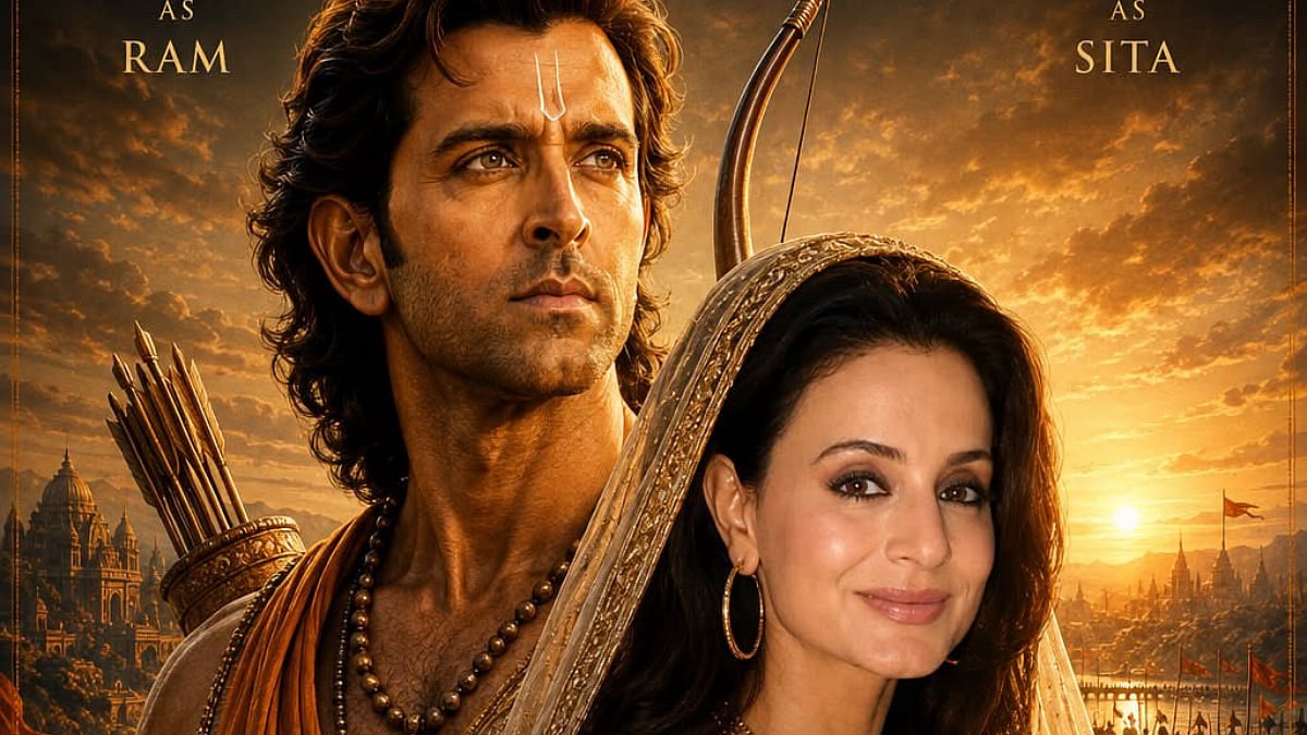 'Baap Re Baap': Ameesha Patel Reacts To Fan-Made Ramayana Poster With Hrithik Roshan As Lord Ram & Her As Sita
