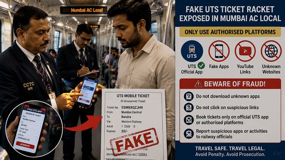 Mumbai: Fake UTS Ticket Racket Busted In Western Railway AC Local; FIR Filed, Passengers Warned Against Fraud Apps