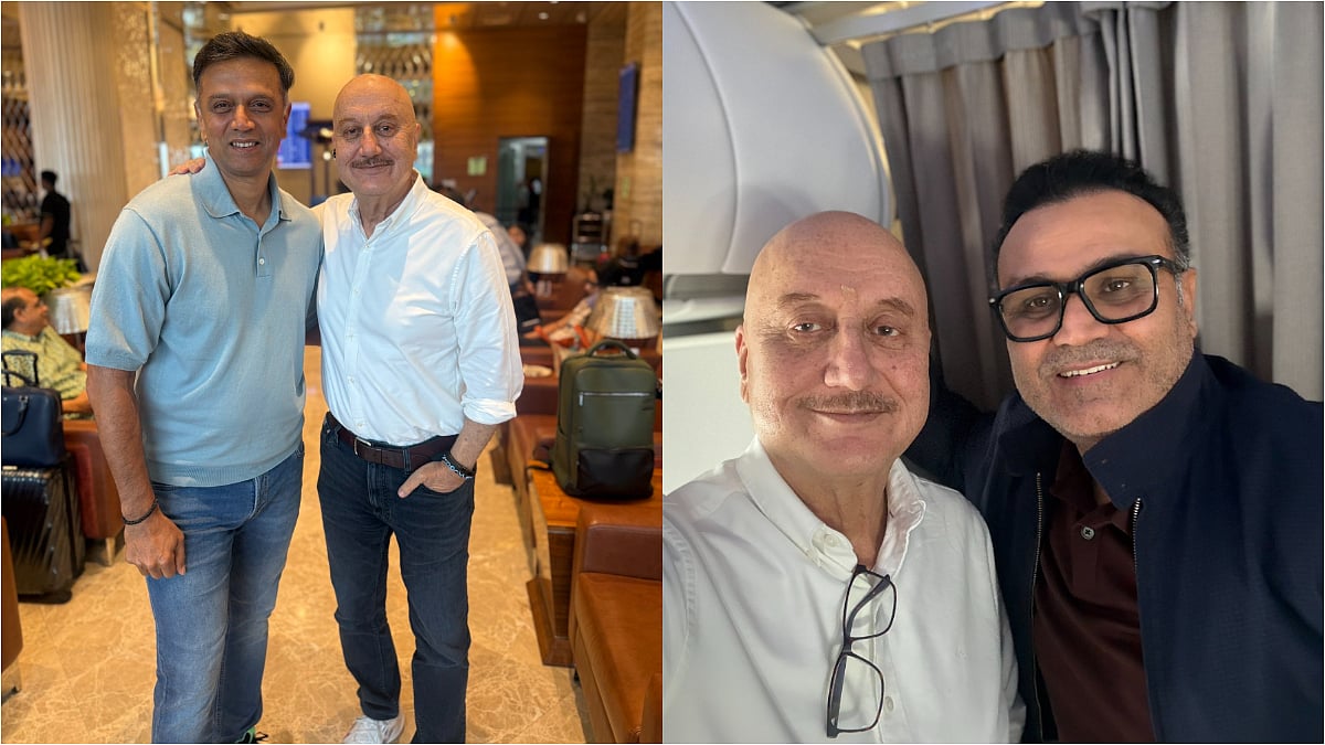 Anupam Kher Bumps Into Rahul Dravid, Virender Sehwag During Travels; Praises Ex-Indian Cricketers In...