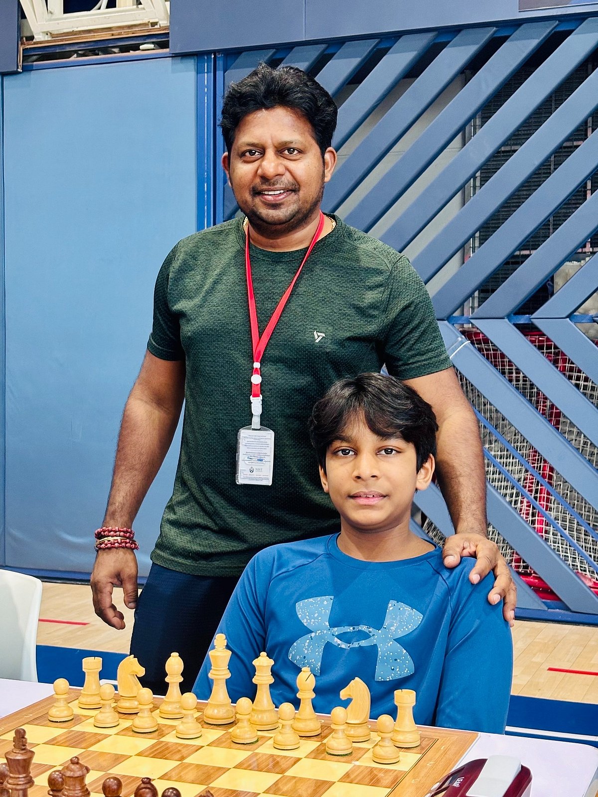 Coach Durga Nagesh Guttula with Yash Sunil Dalal, a Grade 12 student of the American School of Bombay, who gained 90 FIDE Classical rating points during back-to-back international tournaments in Austria and Spain, increasing his rating from 1520 to 1613
