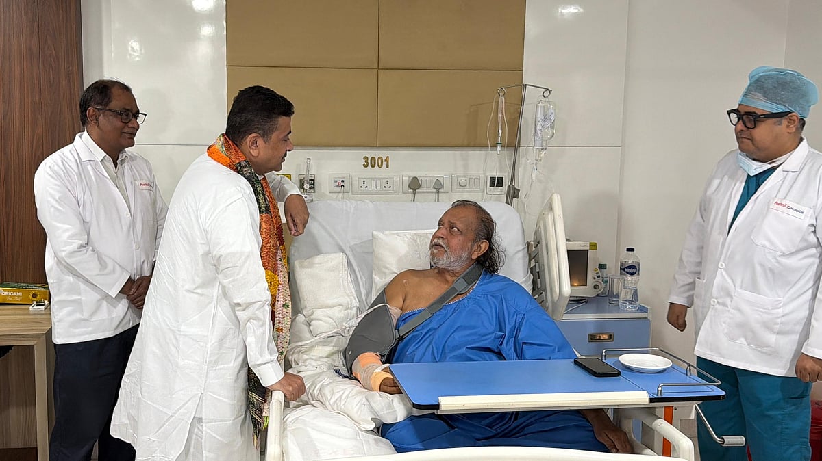 CM Suvendu Adhikari Meets Mithun Chakraborty After Actor Undergoes Minor Hand Surgery In Kolkata