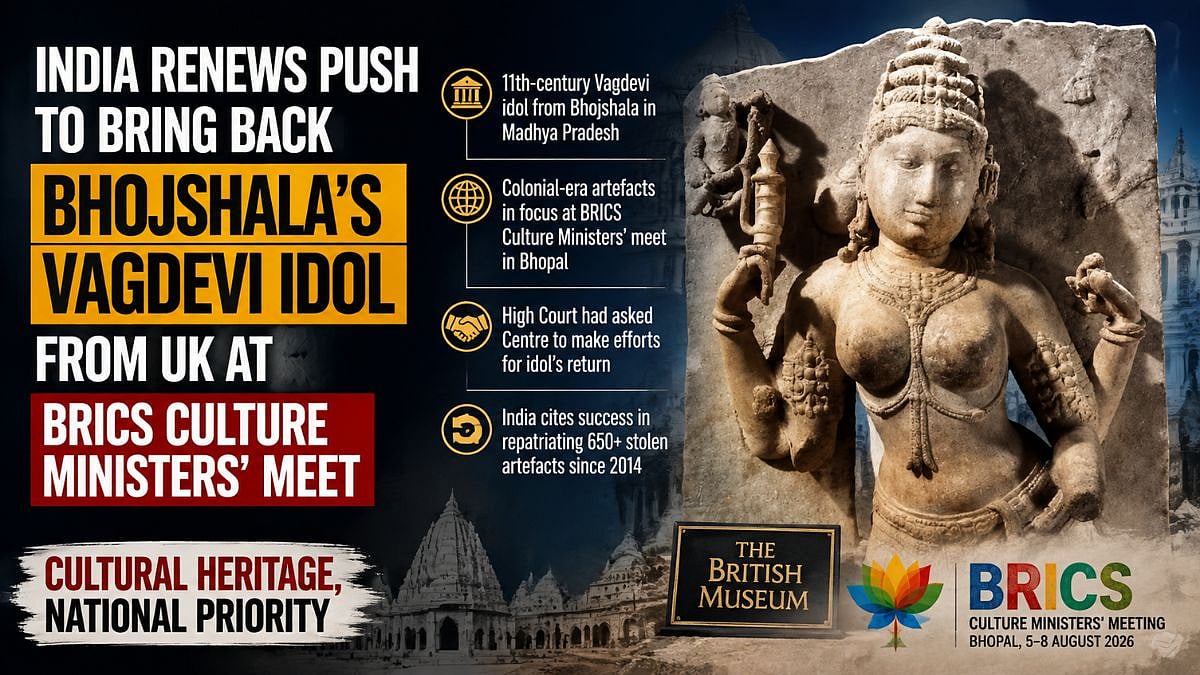 India Renews Push To Bring Back Bhojshala’s Vagdevi Idol From UK At BRICS Culture Ministers’ Meet