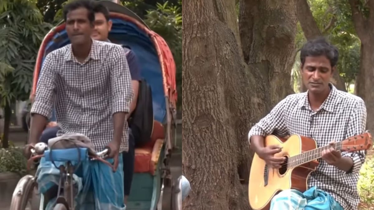 'Born To Be A Singer, Forced To...': Bangladeshi Rikshaw Puller Sings Bob Dylan's 'Blowin' In The Wind'; Netizens In Awe Of His Talent - VIDEO