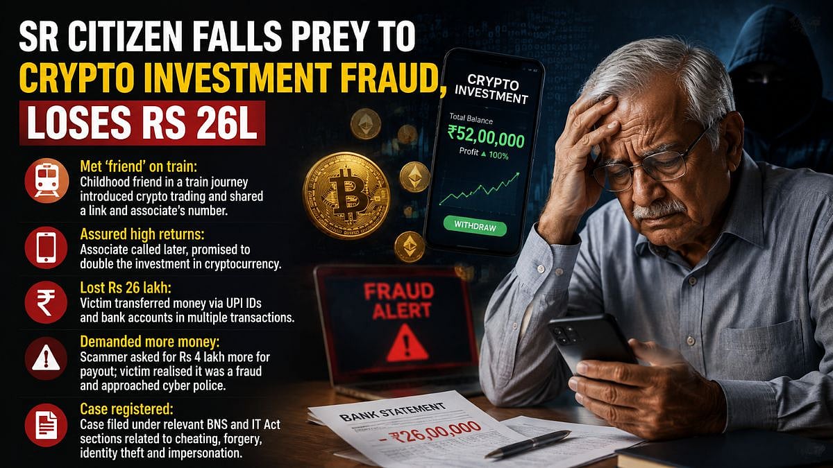Mumbai Cyber Fraud: 65-Year-Old Nagpur Businessman Duped Of ₹26 Lakh In Cryptocurrency Investment Scam, Case Registered
