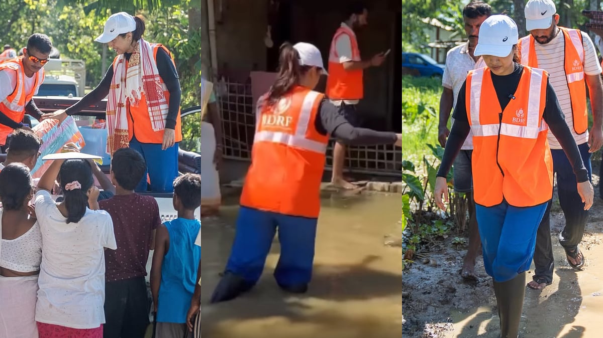 Video: Bhumi Pednekkar Walks Through Knee-Deep Water To Support Assam Flood Victims, Distributes Relief Supplies