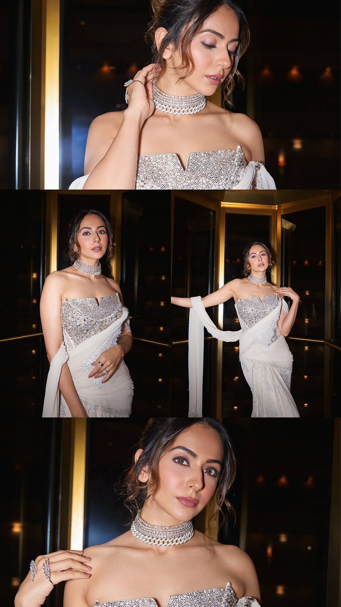 Rakul Preet Singh Stuns In Tarun Tahiliani Saree, Styles Flowing Pallu With A Dazzling Strapless...