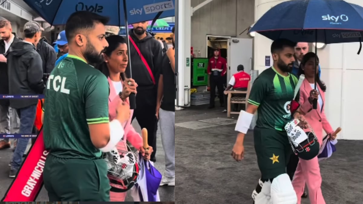 'Special Treatment?': Pakistan Cricketer Saud Shakeel Faces Backlash After Viral Video Shows Woman Holding Umbrella For Him