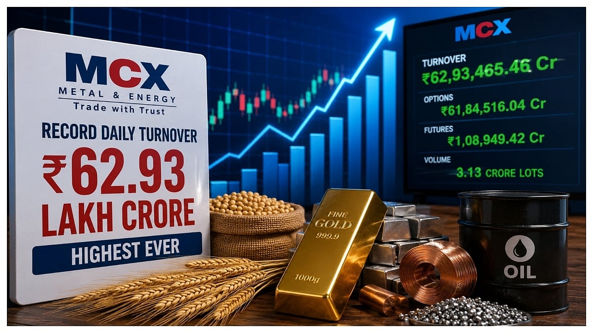 MCX Daily Turnover Hits Record ₹62.93 Lakh Crore, Options Account For Over 98%