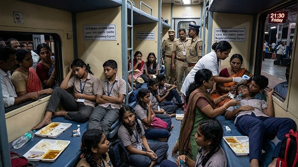 20 Kerala Children Travelling From Delhi To Kerala Fall Ill On Train At Khandwa Railway Station