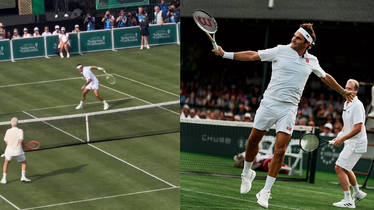 Roger Federer Pulls Off Sensational Behind-The-Back Shot To Dazzle Fans In Newport | Video