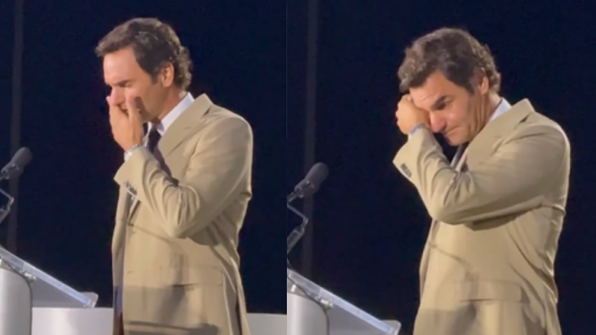 Tennis Legend Roger Federer Fights Back Tears During Emotional Hall Of Fame Induction Ceremony | Video