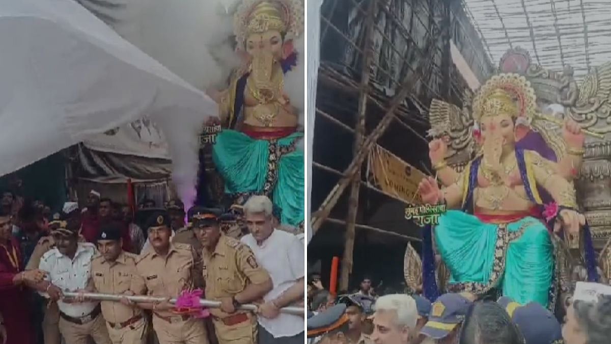 ‘Mumbai Polisancha Raja’ Arrives In Grand Procession As Worli Police Camp Begins 77th Ganeshotsav Celebrations