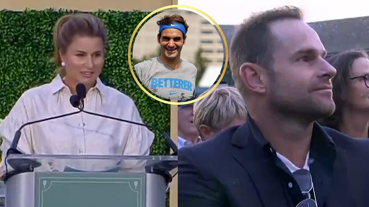 'His Girlfriend Warmed Him Up': Mirka Federer Drops Andy Roddick's Savage Roger Federer Joke At Emotional Hall Of Fame Night | Video
