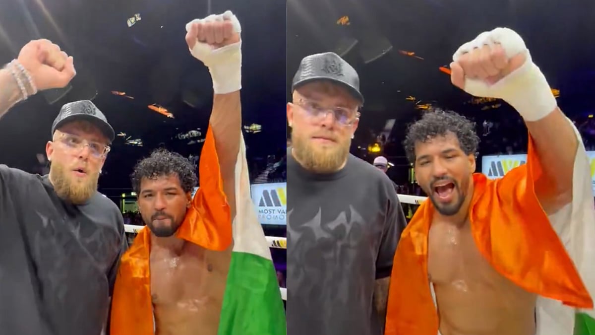 Jake Paul Dances With Neeraj Goyat, Shouts 'Vande Mataram' After Indian Boxer's Birmingham Victory | Video