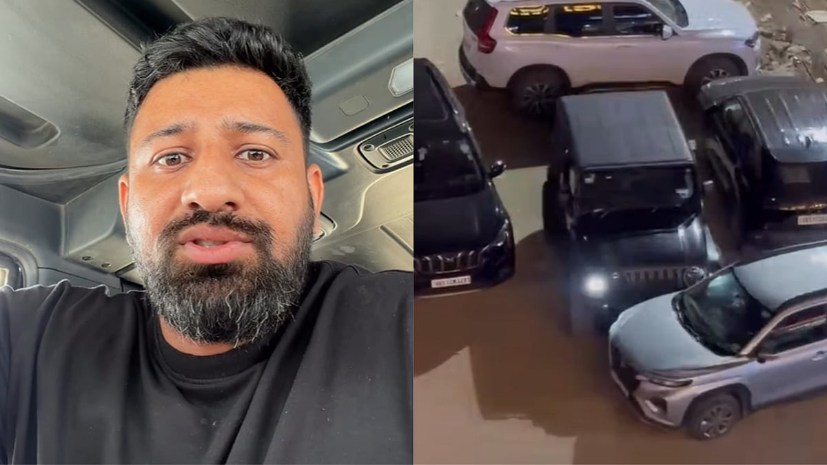 'Main Hamesha Gaadi Sahi Lagata Hoon': Rajat Dalal Reacts After Banging Thar Into Car Blocking His Way In Faridabad Parking - VIDEO