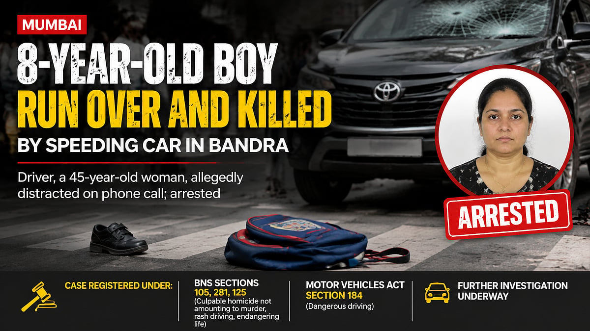 8-Year-Old Boy Dies After Being Hit By Innova Crysta In Bandra West; Driver Arrested For Alleged Rash Driving