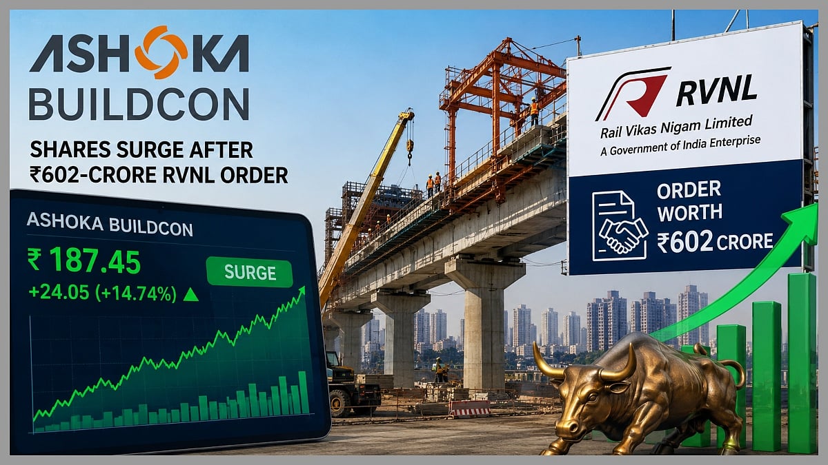 Ashoka Buildcon Shares Surge 15%, ₹602-Crore RVNL Order Fuels Biggest Rise In Six Years