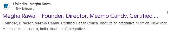 Megha Rawal, founder and director of Mezmo Candy