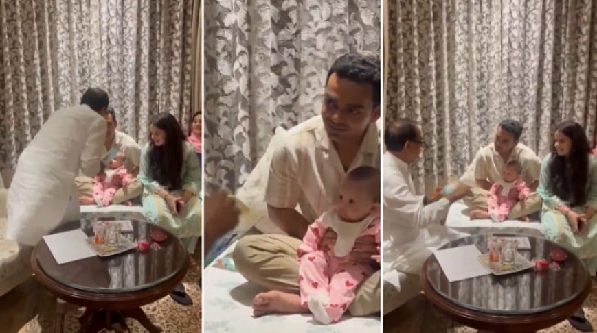 Union Minister Shivraj Singh Chouhan’s Sweet ‘Dada’ Moment With Granddaughter Ila Goes VIRAL
