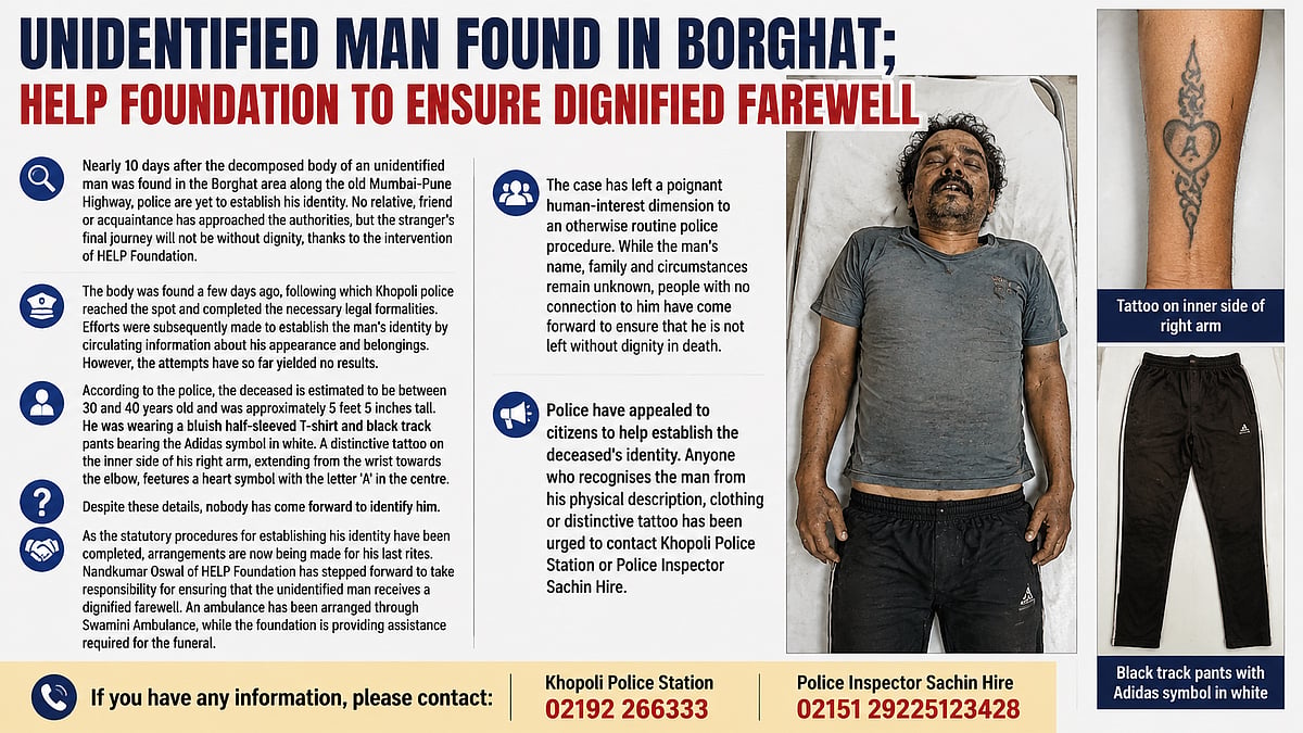 Unidentified Man’s Body Found Near Borghat Awaits Identity As HELP Foundation Ensures Dignified Last Rites