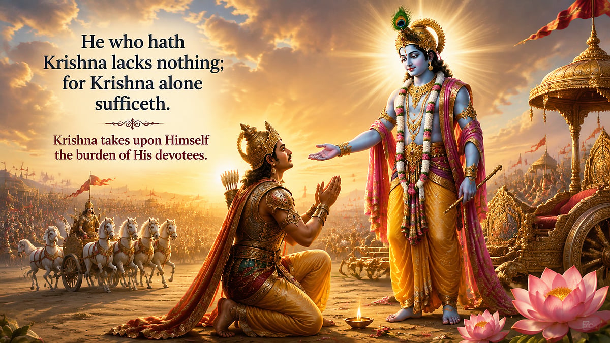 He Who Has Krishna Lacks Nothing: A Message Of Faith, Surrender And Divine Protection