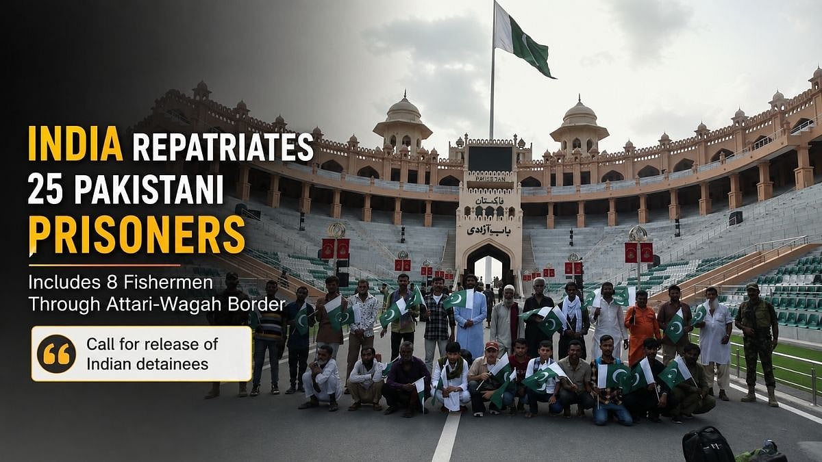 India Repatriates 25 Pakistani Prisoners, Including 8 Fishermen; Call For Release Of 177 Indian Detainees