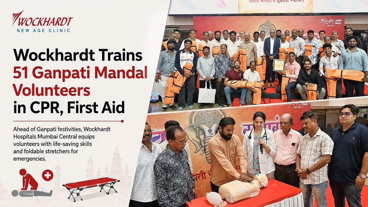 Ganeshotsav 2026: Wockhardt Hospitals Trains 51 Mumbai Mandal Volunteers In CPR, First Aid Ahead Of Festivities