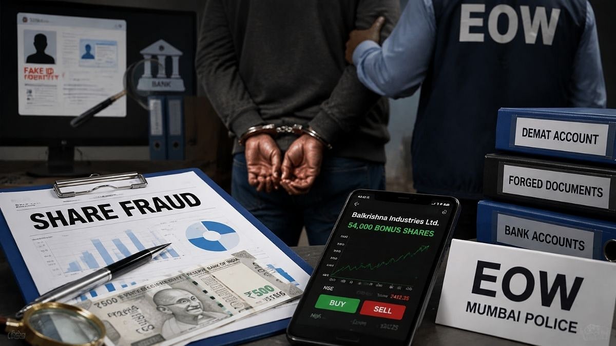 Mumbai Crime: EOW Arrests 45-Year-Old Vadodara Man In ₹16 Crore Share Fraud, Allegedly Helped Woman Impersonate Shareholder