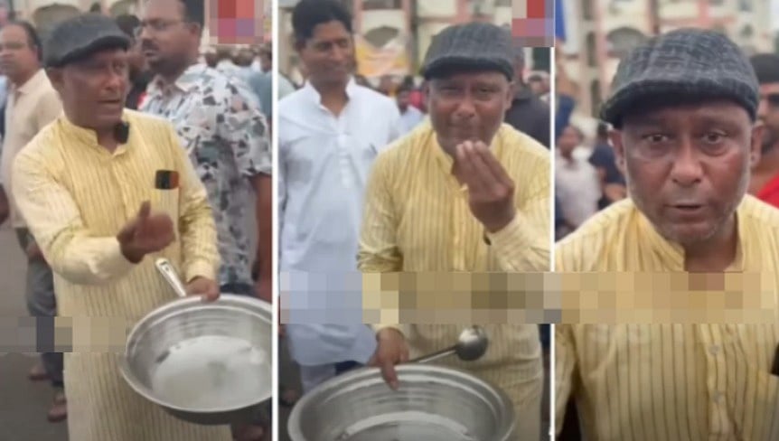 ‘Baba Roti De De’ Bhopal Trader Takes Bowl To Streets Over BMC's Shop Sealing Drive Against Commercial Outlets | VIDEO