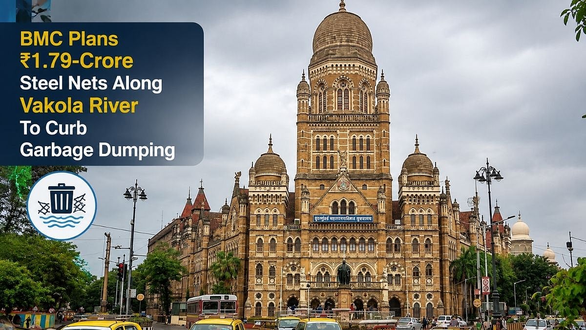 Mumbai: BMC Plans ₹1.79-Crore Steel Nets Along Vakola River To Curb Garbage Dumping