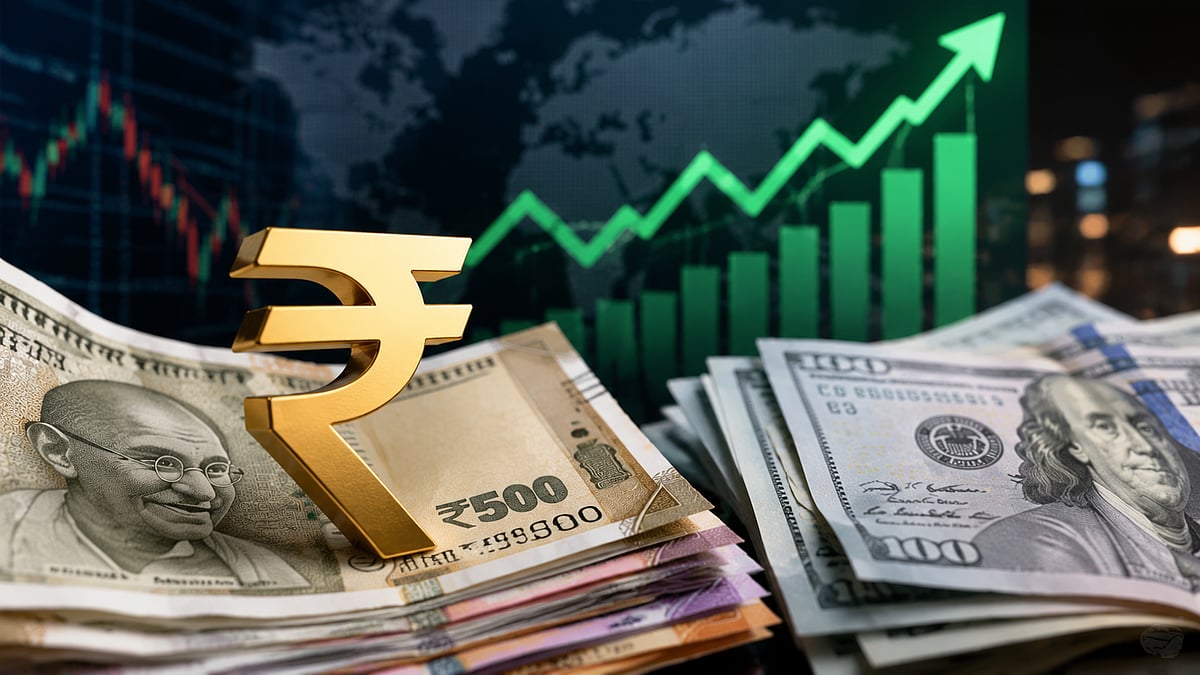 Rupee Rises Against Dollar On Robust GDP Growth, FPI Inflows & RBI Support