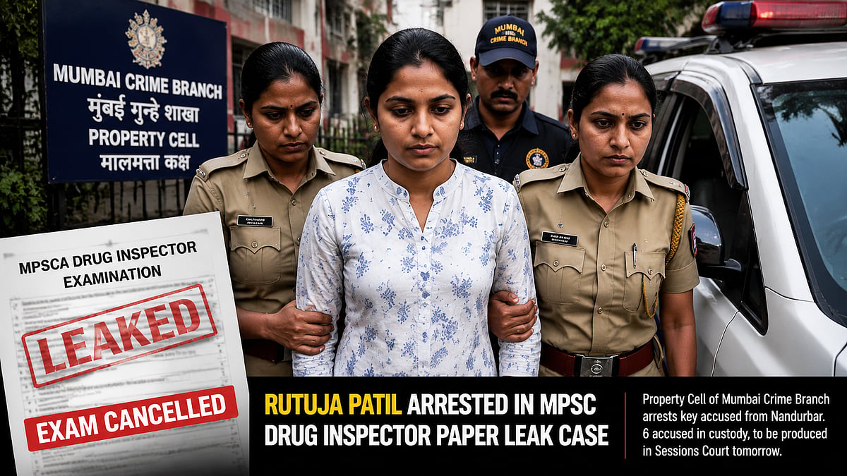 MPSC Drug Inspector Paper Leak Case: Mumbai Crime Branch Arrests Rutuja Patil From Nandurbar