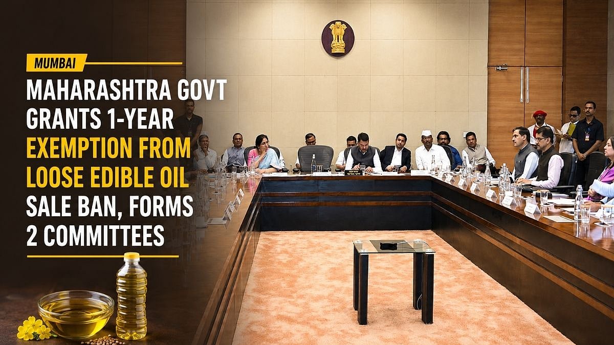 Maharashtra Govt Grants 1-Year Exemption From Loose Edible Oil Ban, Forms 2 Committees