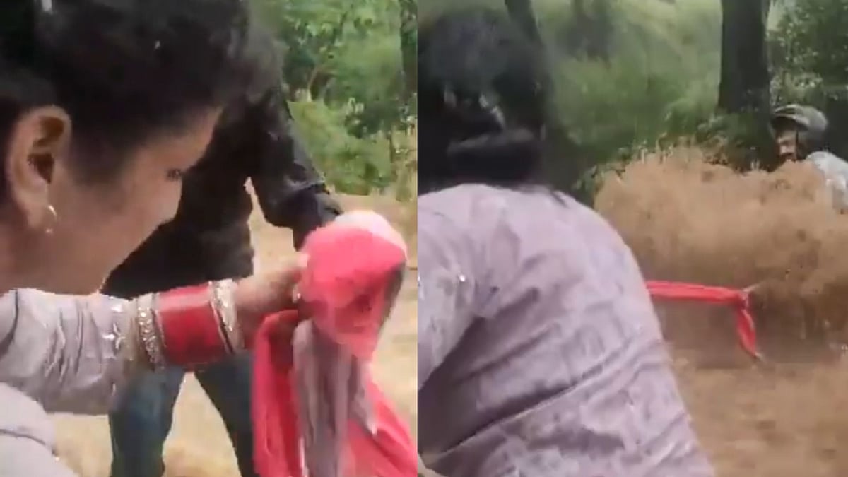 WATCH: Newlywed Woman Uses Dupatta To Rescue Stranded Biker Amid Chamba Floods; Internet Applauds