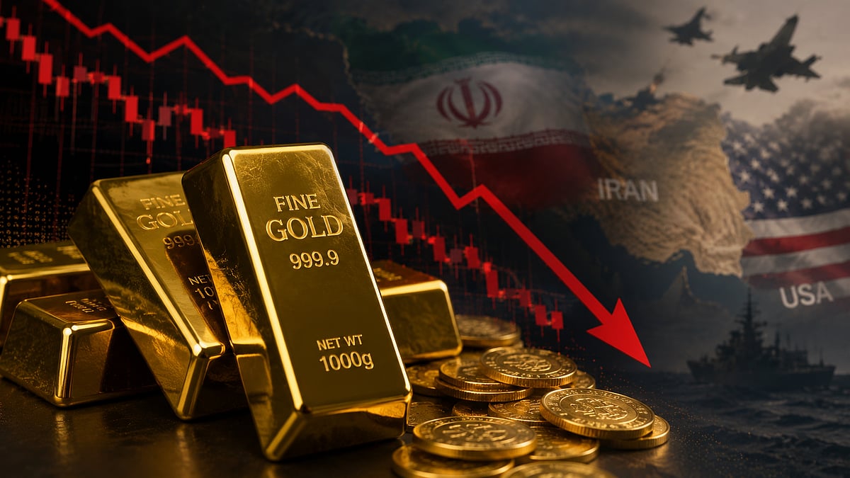 Gold Futures Extend Fall For Seventh Day, Slip To ₹1.5 Lakh/10g Amid US-Iran Tensions