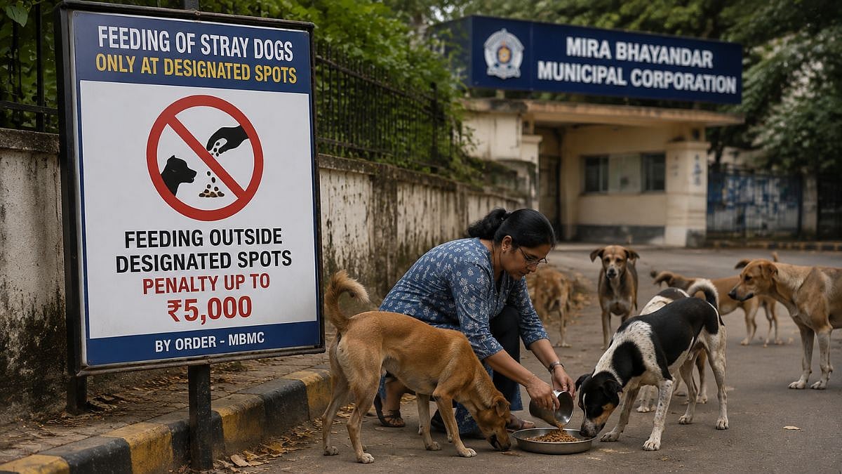 Mira-Bhayander: Activist Opposes MBMC’s ₹5,000 Fine For Feeding Strays Outside Designated Spots, Claims 20 Spots Inadequate; Civic Body To Add More