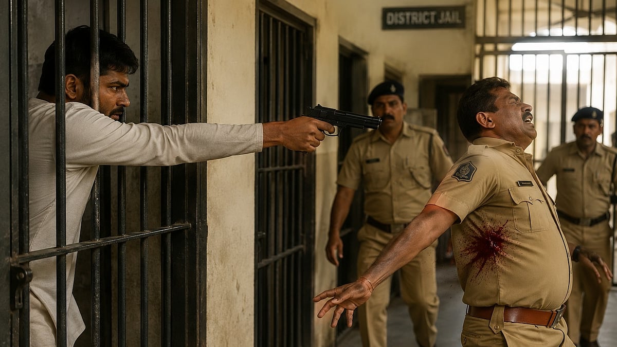 Murder Accused Undertrial Prisoner Shoots Jail Guard Inside Raisen District Jail; Security Lapse Under Probe
